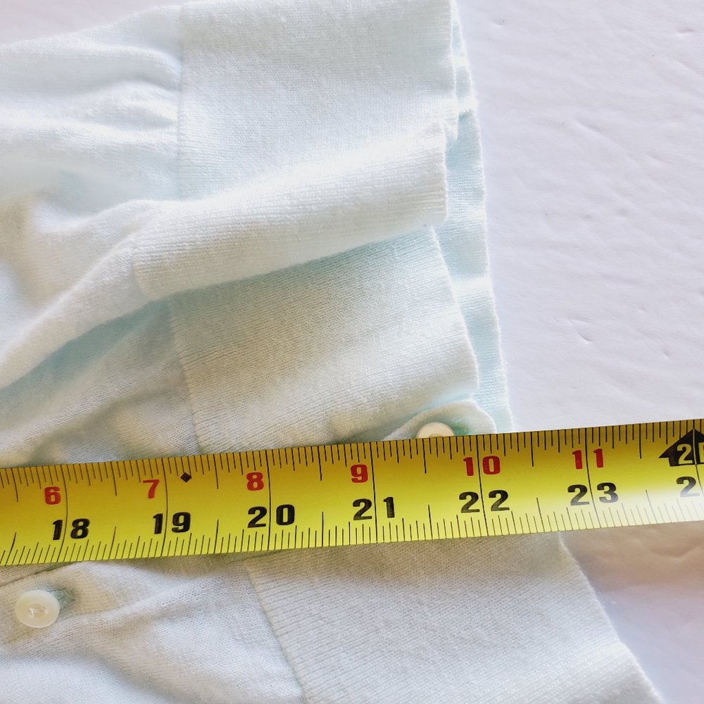 BANANA REPUBLIC Cotton/Linen Light Blue Cardigan - Picture 8 of 9